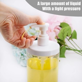Chai bơm dưỡng da miệng rộng dung tích lớn 500ml / 1000ml - Hộp đựng Gel tắm dầu gội du lịch