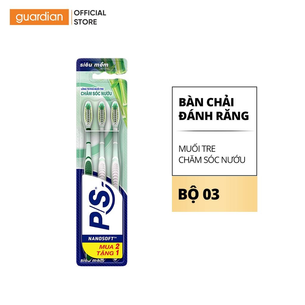 Bàn Chải P/s Muối Tre Tự Nhiên Bộ 3 Cây | Guardian Việt Nam