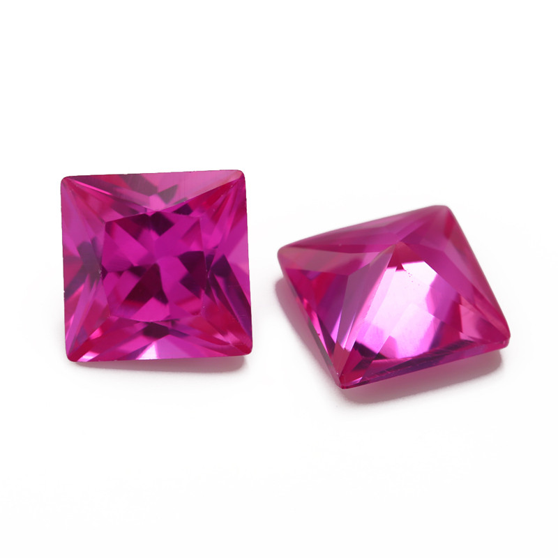 Đá corundum tổng hợp nhiều màu, kích thước từ 2x2 đến 10x10mm, phù hợp DIY trang sức