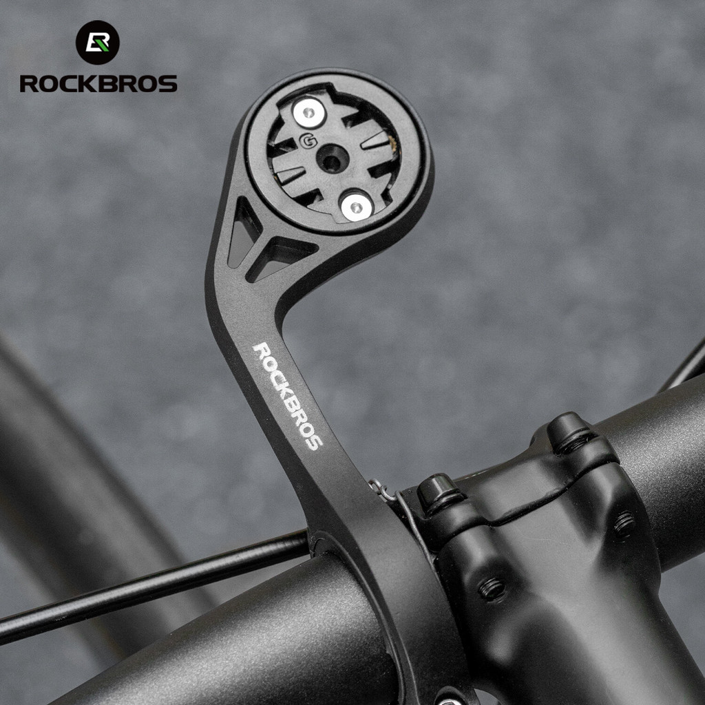 Đồng hồ bấm giờ gắn đèn Rockbros với giá đỡ Nylon tích hợp dành cho camera thể thao, tương thích với Garmin, Bryton, Wahoo