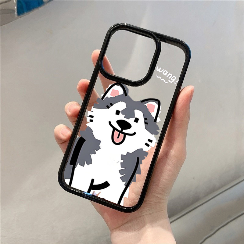 Dành Cho Samsung A56 A35 A15 A05S A54 A06 A26 A36 A55 A16 A12 A52 A34 5G A32 Phim Hoạt Hình Dễ Thương Chó Trong Suốt Silicon Chống Sốc