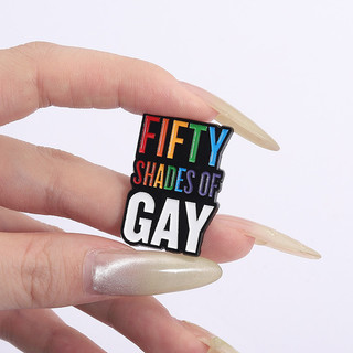 LGBT Cầu Vồng Văn Bản GAY Men Trâm Sáng Tạo Cá Tính Mèo UFO Kim Loại Pin Ba Lô Quần Áo Phụ Kiện Quà Tặng Cho Bạn Bè