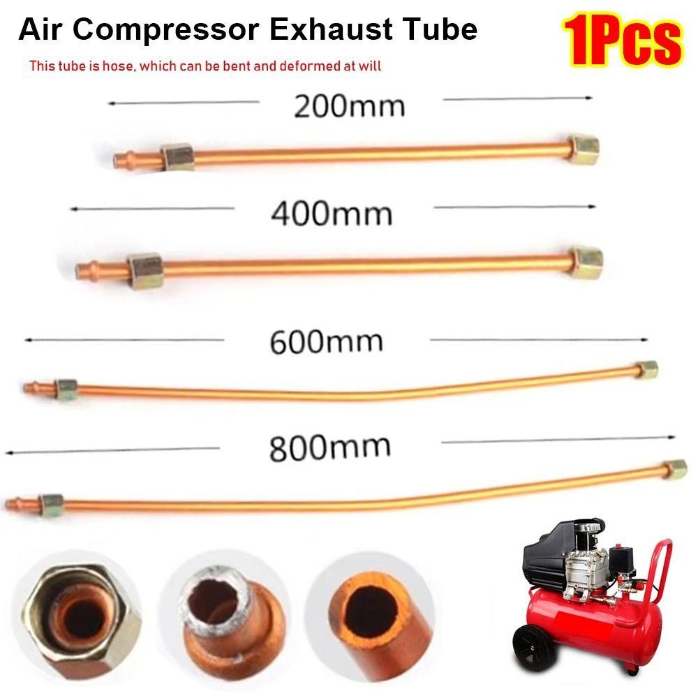 HWAIDY 1 Ống Van Giảm Áp, Ống Xả Máy Nén Khí Có Thể Uốn Cong 200 / 400 / 600 / 800mm, Ống Dẫn Khí Mạ Đồng Nhôm Công Cụ Điện Phần Cứng