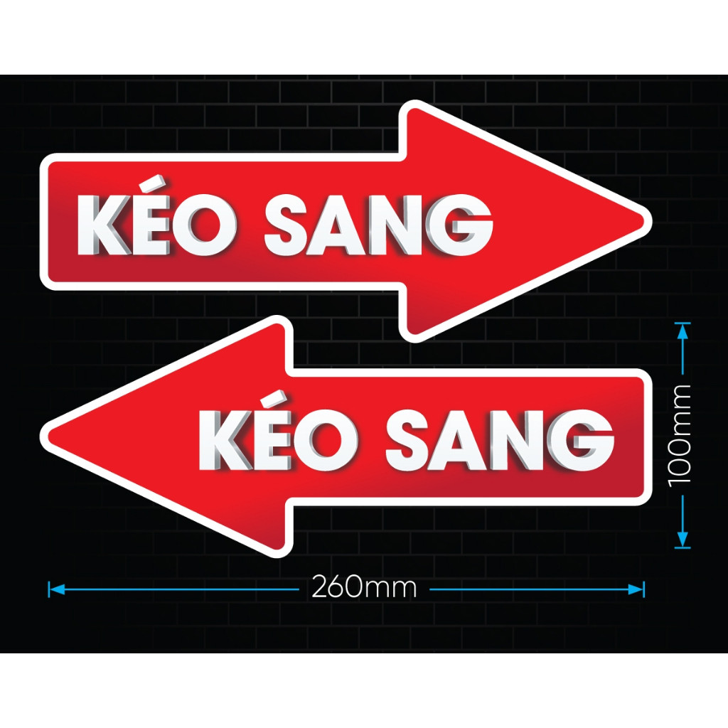 Decal Mũi Tên Kéo Sang Dán Cửa Kính Sticker Dán Cửa Kéo, Cửa Ngang, Mũi ...