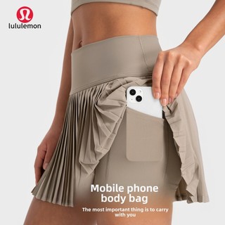 Lulemon Co Giãn Thời Trang Xếp Ly Váy Hai Lớp Chống chói Thể Thao Ba Điểm Hakama