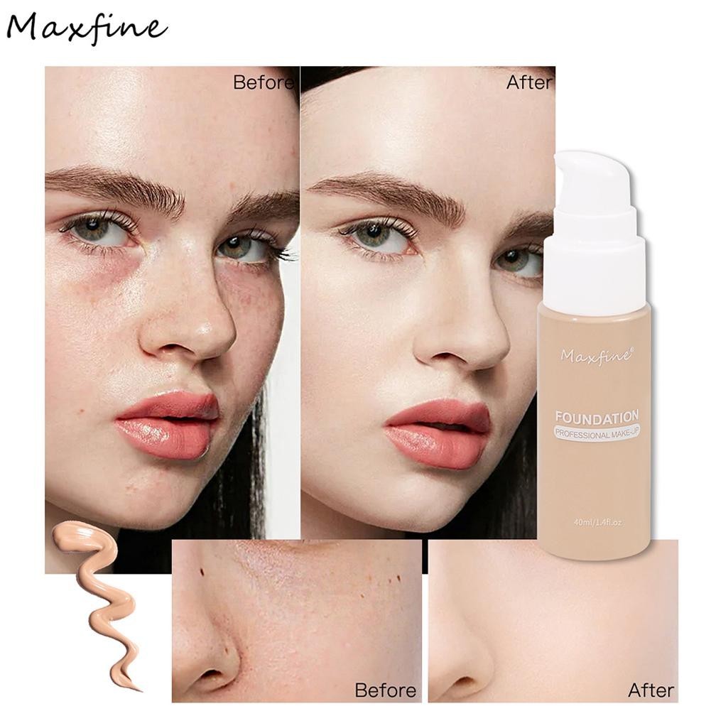 Đế nền tảng Maxfine 12 màu Trang điểm lâu trôi S0j2