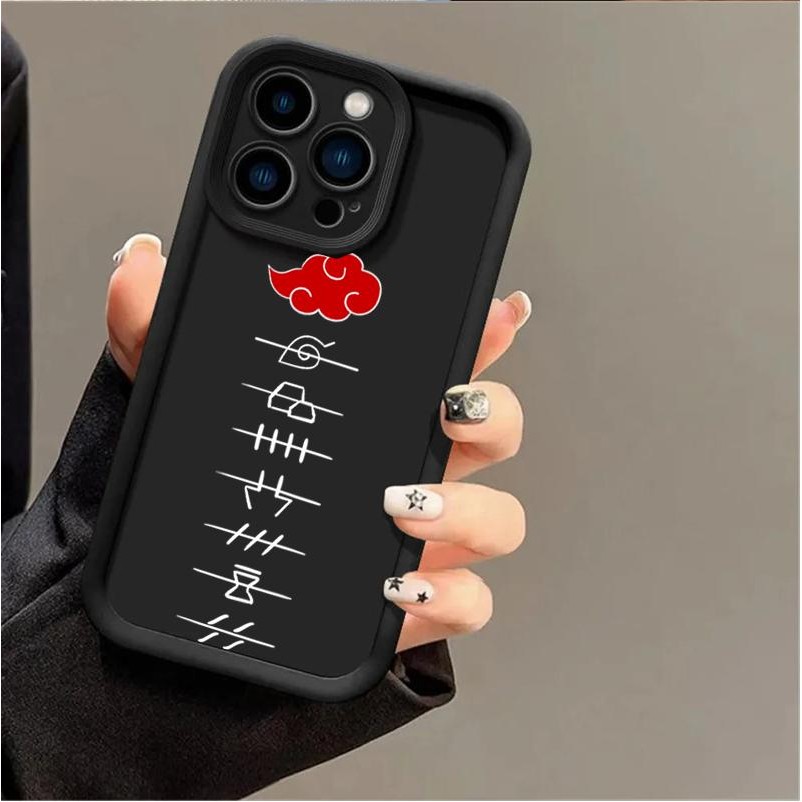 Ốp Lưng Cho Iphone 16 Pro Max 15 14 13 12 11 Pro Max XR X XS 7 8 Plus SE 2 3 Vỏ Điện Thoại Anime Thoáng Mát NARUTO Syaringan Silicon Chống Sốc Matte In Hợp Thời Trang