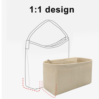 Túi lót nỉ định hình, tổ chức bên trong cho túi G-y-Hobo, tote, ví, giữ form