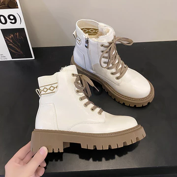 Giày Bốt Martin Lót Giày Cotton Dày Giày Bốt Ngắn Đế Dày Ấm Giày Cotton Giày Nữ Giày Bốt Nữ Giày Bốt Nữ Giày Bốt Ngắn Nữ Giày Bốt Ngắn Giày Bốt Ngắn