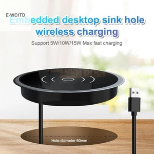 E-WOITD 15W Sạc Không Dây Nhanh Để Bàn Sạc Nhúng Điện Thoại Đa Năng Sạc Cảm Ứng Cho Huawei Oppo HNVN
