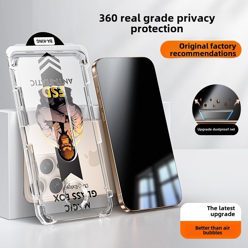 Kính Cường lực tự dán full màn chống bụi màn cho iPhone 17 16 15 14 13 12 11 Pro Max