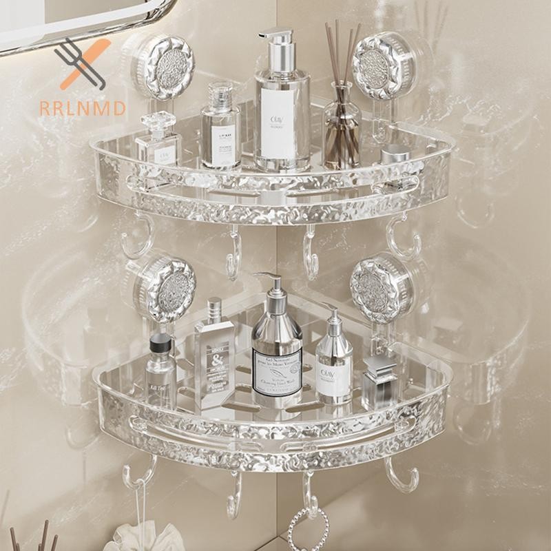 Rrlnmd Phòng Tắm Góc Bảo Quản Kệ Treo Tường Giá Dầu Gội Kệ Bảo Quản Mỹ Phẩm Không Đục Lỗ Tổ Chức Phụ Kiện Phòng Tắm MỚI