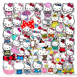50 Nhãn Dán Hello Kitty Sticker Cute Phong Cách Hoạt Hình