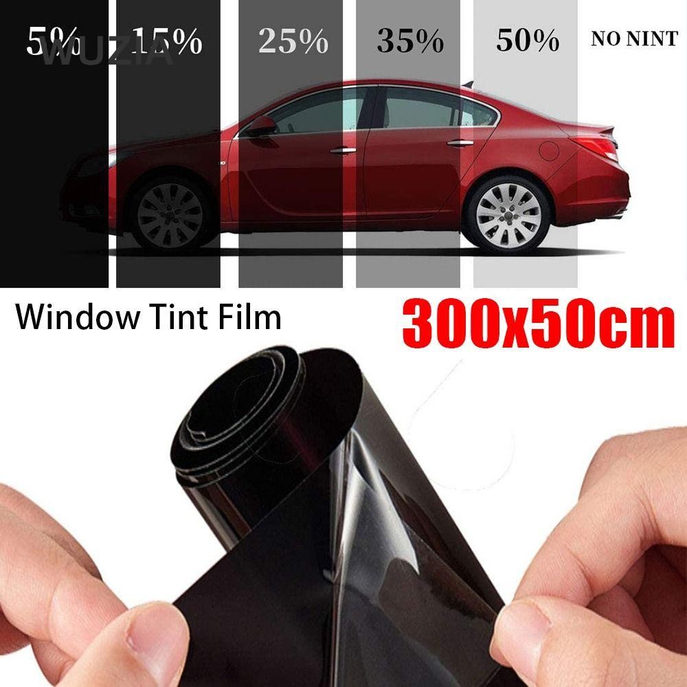 Wuzia 1 Cuộn 50x3m Giấy Dán Xe Ô Tô, Chống Trầy Xước Chống Tia UV Cửa Sổ Tint Phim, Bền Màu Đen Khối UV Bóng Nắng Kính Dán Kính Chắn Gió