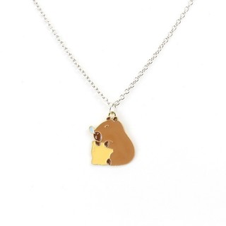 Hoạt Hình Dễ Thương Capybara Vòng Cổ Ins Ngộ nghĩnh Vòng Cổ Hợp Kim Nhỏ Giọt Dầu Vòng Cổ Cho Nữ Cô Gái Quà Tặng Phụ Kiện Trang Sức