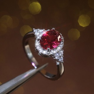 Nhẫn Ruby Bạc S925 Trang Sức Thời Trang Đơn Giản Quà Tặng Nữ 5