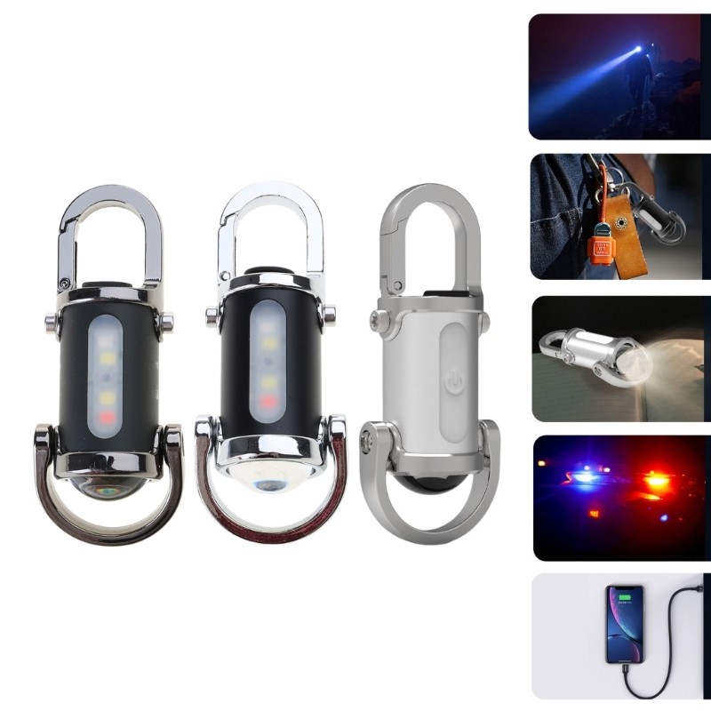 MIS Sạc LED Móc Khóa Đa Năng Làm Việc Đèn Móc Khóa Kiểm Tra Thực Tế Móc Chìa Khóa Cho Ngoài Trời Activi