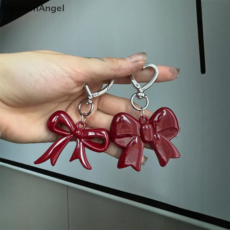 FashionAngel Tinh Tế Tính Khí Trái Tim Đỏ Nơ Quyến Rũ Móc Khóa Đa Năng Điện Thoại Mặt Dây Chuyền Thời Trang Ba Lô Trang Trí Phụ Kiện Quà Tặng VN