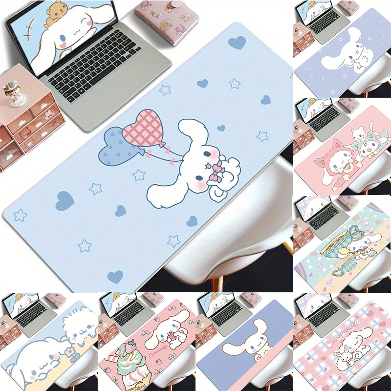 Sanrio Cinnamoroll Mousepad Chơi Game Văn Phòng Miếng Lót Bàn Lớn Cho Máy Tính Chống Trơn Trượt Lockedge Chuột Pad