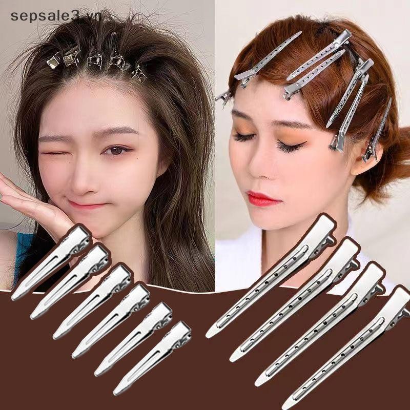 # Vn # 5 Chiếc Kẹp Mỏ Vịt Kim Loại Kẹp Tóc Xoăn Cá Sấu Barrettes Giữ Kiểu Tóc Lông Tơ Rễ Salon Cắt Tóc Mũ Bobby Pin.