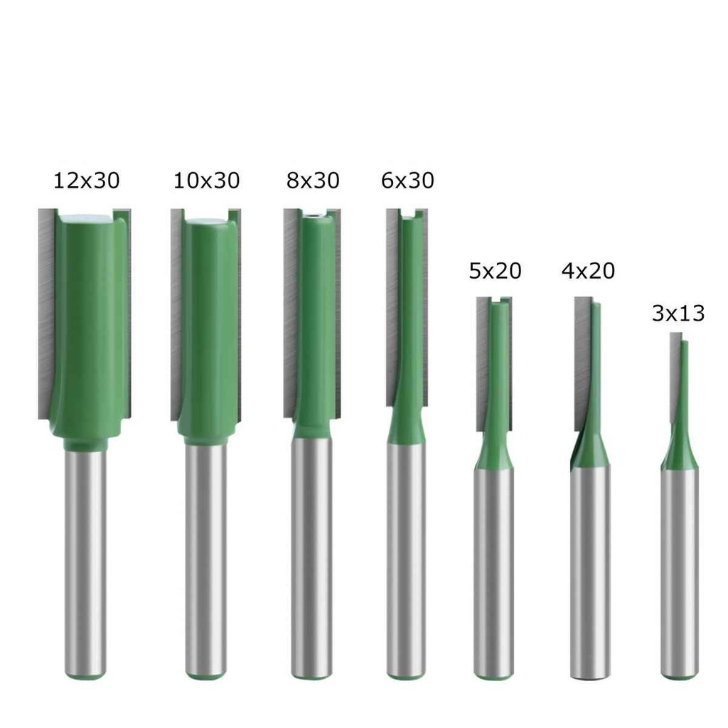 Mũi phay gỗ tạo rãnh vuông 1/4 và 6mm, kích cỡ đa dạng FE123