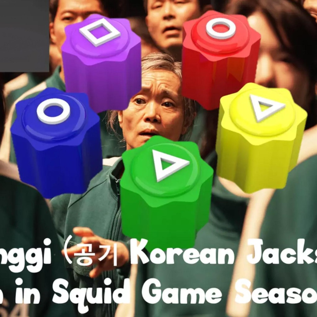 Squid Game 2 Gonggi Stones Trò Chơi Mực 2 Đá Gonggi Trò Chơi Hàn Quốc Đá Truyền Thống Bắt Trò Chơi In 3D 5 Màu