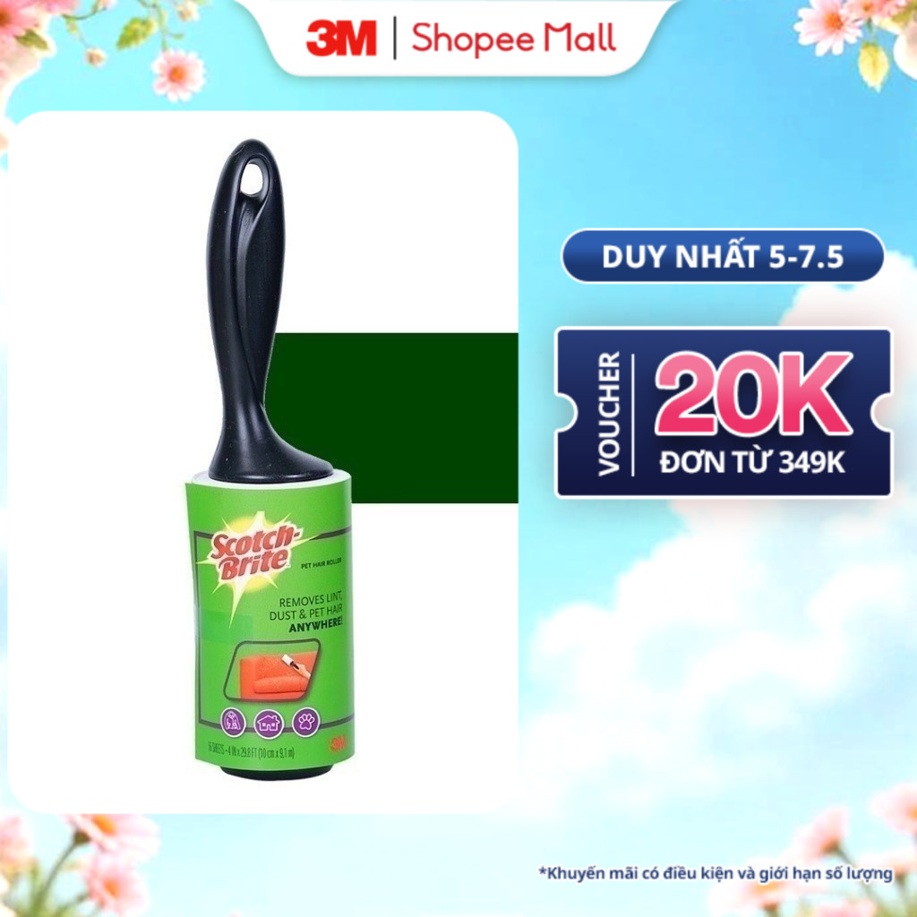 Ảnh Cây lăn bụi 56 lớp 3M™ Scotch-Brite™, xé dễ dàng, không để lại keo, 1 cây, 10cmx4.6m, Giúp lấy sạch bụi bẩn 1