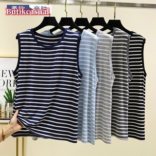 Nam Sọc Mùa Hè Áo Thun Mỏng Không Tay Kích Thước Lớn Rời Bộ Đồ Ngủ