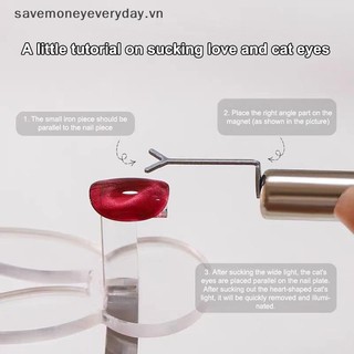 [savemoneyeveryday] Dụng cụ dây dính nam châm móng tay hình chữ Y, để tạo hình trái tim & phôi trên móng tay, nam châm làm móng mắt trái tim tình yêu, phụ kiện nghệ thuật [vn]