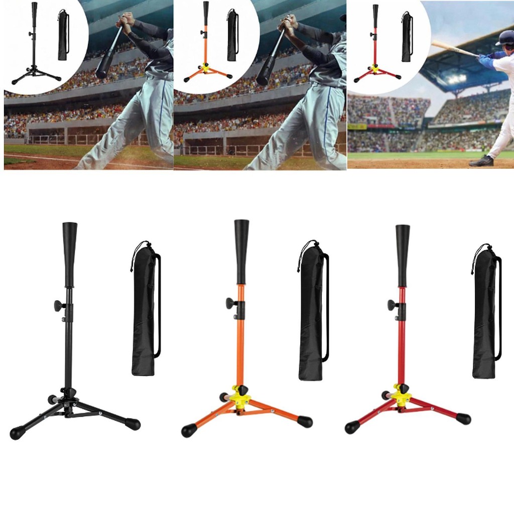 Áo thun bóng chày Batting Tee gấp có túi lưu trữ Giá đỡ có thể điều chỉnh Giá đỡ 15 inch đến 32 inch để tập thể dục trong nhà