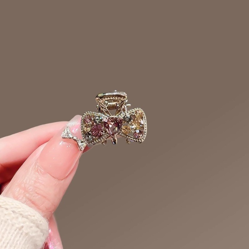 MAUROPOLI [Sẵn Sàng] Nơ Kim Cương Nhấp Nháy Cao Cấp Kẹp Nhỏ Phong Cách Mới Bên Nổ Tóc Top Kẹp Tóc Gãy Kẹp Tóc Nhỏ Sang Trọng