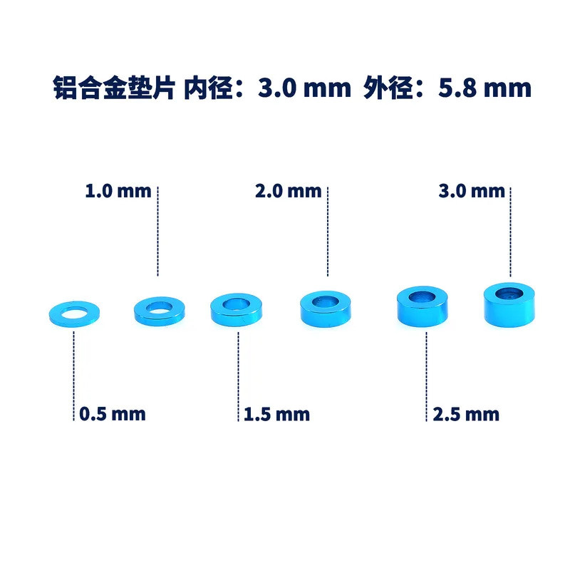 24 Chiếc M3 Vít Miếng Đệm Bộ 3Mm Vít Đệm Phẳng Máy Giặt Miếng Đệm Cho TAMIYA 53539 TT02 TT01 XV01 XV02 RC Phụ Tùng Xe Hơi Phần