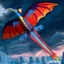 EDIWANY Rồng sống động như thật, Diều rồng bay tốt, Diều dài 100 mét Pterosaur Đồ chơi trẻ em Diều bay ngoài trời Kid & Adult