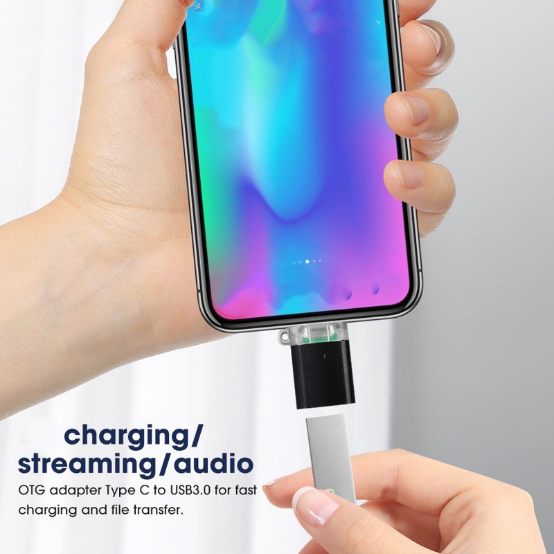 1 / 2 / 3 Bộ Chuyển Đổi USB 3.0 Sang Type-C Đa Năng - Đầu Nối Truyền Dữ Liệu Hợp Kim Nhôm Bền Với Đèn Ngủ