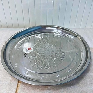 [Giá Xưởng] Mâm Tròn Inox Chùm Nho – Nhiều Size Dùng Cho Gia Đình, Quán Ăn, Tiện Dụng, Sạch Sẽ, Bền Đẹp