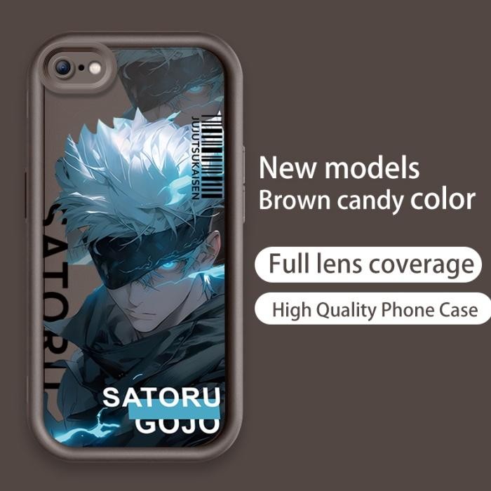 Ốp Cho iPhone 6 6s 7 8 Plus 11 12 Pro Max se 2020 Phim Hoạt Hình Silicon Thẩm Mỹ Mềm Vỏ Điện Thoại TPU Jujutsu Kaisen Satoru Gojo Anime Dễ Thương Mắt Thiên Thần Chống Sốc Ốp Lưng