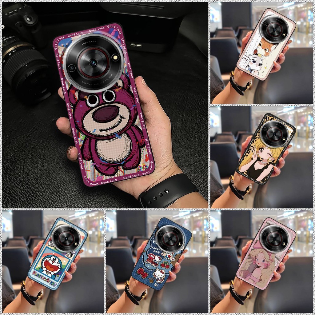 Ốp Điện Thoại Bọc Toàn Bộ Hoạt Hình Cho ZTE Blade A75 5G / Nubia Focus 5G / Bắp 5G Graffiti Chống Va Đập Túi Điện Thoại Chống Thấm Nước Bảo Vệ Bền Chống Bụi Vỏ Mềm Chống Sốc Thiết Kế Thời Trang