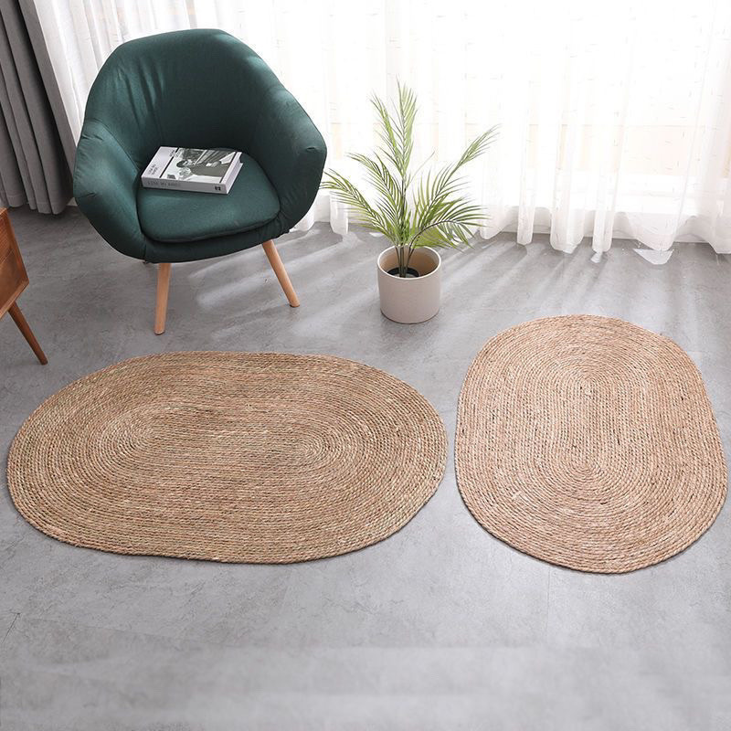 Handmade Cỏ Mây Dệt Thảm Tròn Phòng Ngủ Sàn Thảm Phòng Khách Bàn Cà Phê Trang Trí Thảm