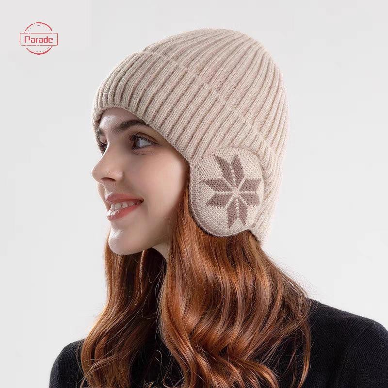 Cuộc diễu hành Mới Unisex Mùa Đông Mũ Dệt Kim Có Earflap Mũ Beanie Thời Trang Dành Cho Nam Nữ Ngoài Trời Cổ Điển Giữ Ấm VN