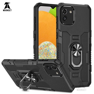 Dành Cho Samsung A03 Ốp điện thoại PC Cứng Lưng Mềm TPU Edge Bảo Vệ Camera Nhẫn Giá Đỡ Chân Đế Chống Sốc Mỏng Bao