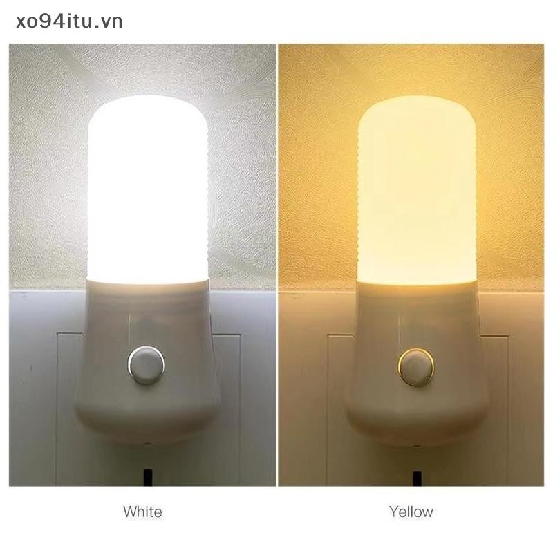 Xoitu Đèn Ngủ LED Cho Bé Ăn Đầu Giường Đèn Cắm US Ổ Cắm Thông Minh Tiết Kiệm Năng Lượng Đêm Lighg Cho Phòng Ngủ Hành Lang VN
