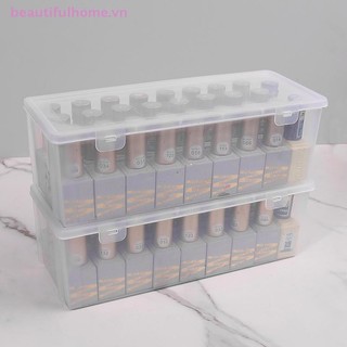 [Beautifulhome] 1 / 2 Cái Móng Tay Nghệ Thuật Hình Chữ Nhật Trong Suốt Hộp Bảo Quản Móng Tay Kim Cương Giả Bàn Chải Bút Đệm Mài Tập Tin Tổ Chức Hộp Đựng [Làm Đẹp]