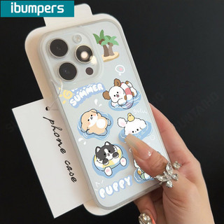 ibumpers Ốp Lưng iPhone Dễ Thương Hoạt Hình Chó Con Họa Tiết Ốp Điện Thoại Trong Suốt TPU Silicon Mềm Chống Sốc Cho Iphone 16 15 14 12 13 11 Pro Max IP 7 8 Plus X XS XR