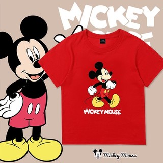 2025 Trẻ Em Chuột Mickey Tay Ngắn Áo Thun Mùa Hè Hoạt Hình Tập Đi Tee Trang Phục Mới