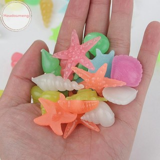 Hodou 10 Chiếc Nhiều Màu Sắc Dạ Quang Đá Phát Sáng Sao Biển Conch Hình Cho Cá Bàn Đi Bộ Vườn Bể Cá Trang Trí Hồ Bơi Cảnh Quan VN