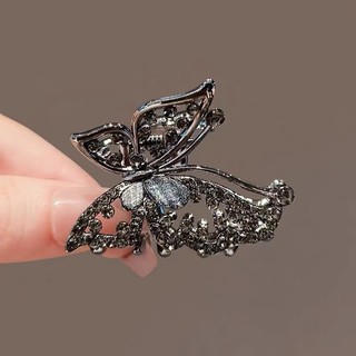 Mauropoli [Sẵn Sàng] Phong Cách Mới Niche Bướm Ba Chiều Kim Cương Giả Lấy Kẹp Tinh Tế Đơn Giản Gãy Tóc Nổ Nửa Phần Tóc Kích Thước Nhỏ Top Kẹp Tóc