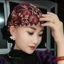 Mũ Bonnet ROLY, Khăn trùm đầu thêu hoa đàn hồi, Vỏ thoáng khí Tóc trắng Full Cover Đầu quấn Mũ mùa hè