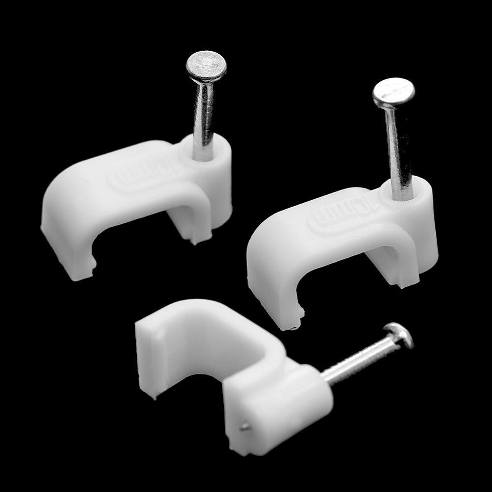 Neaverler 100 Chiếc Giá Đỡ Cố Định Hữu Ích Dây Buộc Phụ Kiện Điện Đa Năng Bền Cố Định Móng Tay Thép