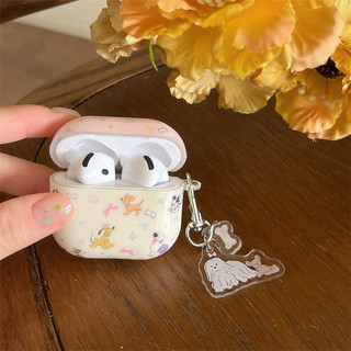 Nơ chú chó phát hiện cho AirPods 1 / 2 3 Pro Pro2 pro3 Airpod4 Bộ tai nghe Vỏ bảo vệ Bluetooth không dây AirPods Pro i3 i4 pro3 Vỏ bảo vệ tai nghe