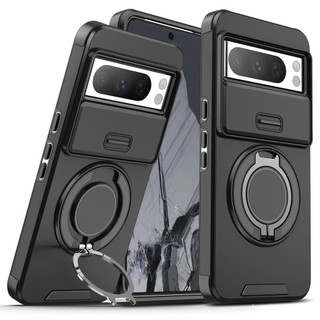 Ốp lưng cho Google Pixel 9 Pro XL 8 Pro 8A 7 Pro 9A Bảo vệ ống kính Windows Hỗ trợ ốp điện thoại nam châm